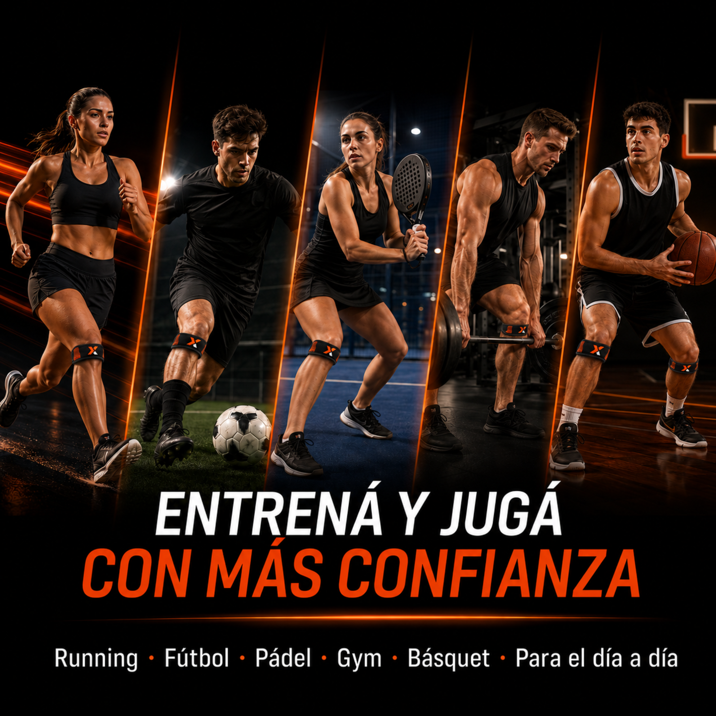 Banda Rotuliana Deportiva KYNOX FLEX para aliviar el dolor de rodilla